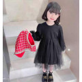 dress 2in1 simply furing pattern (243006) dress anak perempuan (ONLY 4PCS)